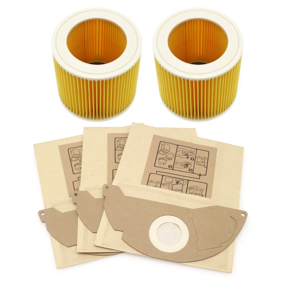 Paper Bags+ Dust HEPA Filters for Karcher WD2250 WD3.200 MV2 MV3 WD3 Vacuum Cleaners Parts Cartridge HEPA Filter
Paper Bags+ Dust HEPA Filters for Karcher WD2250 WD3.200 MV2 MV3 WD3 Vacuum Cleaners Parts Cartridge HEPA Filter