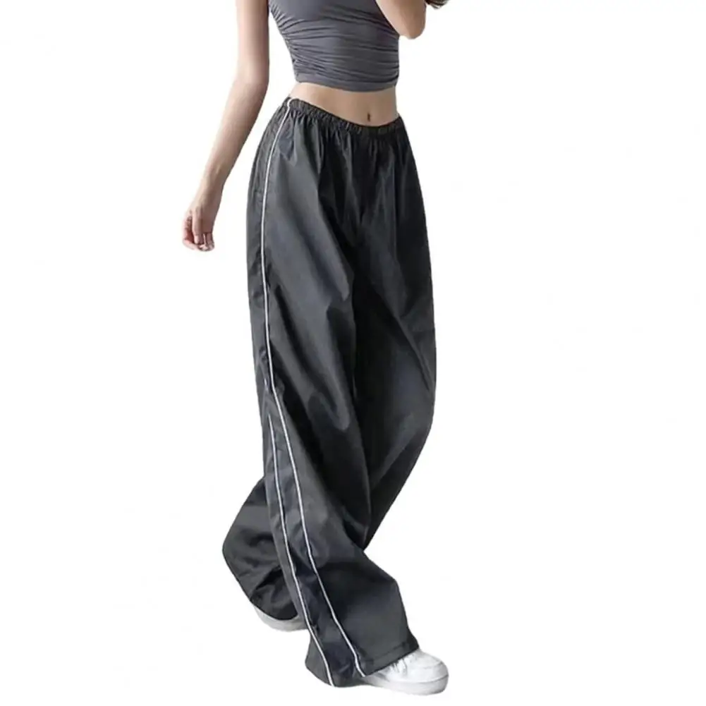

Женские брюки-карго Y2k с широкими штанинами, Повседневная Уличная одежда, свободные брюки на шнуровке, спортивные брюки с кулиской, Женские винтажные мешковатые джоггеры