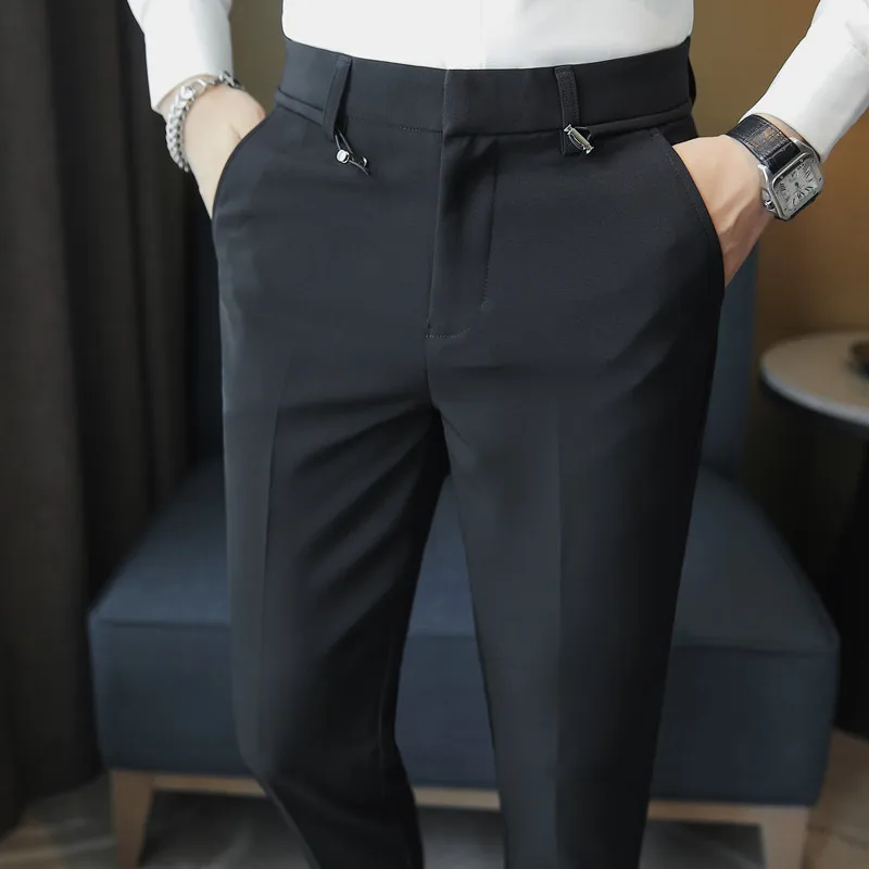 Мужские облегающие брюки с поясом на заказ 2022, повседневная одежда, костюм для офиса, деловая одежда, брюки, деловое платье в Корейском стиле 
Мужские облегающие брюки с поясом на заказ 2022, повседневная одежда, костюм для офиса, деловая одежда, брюки, деловое платье в Корейском стиле