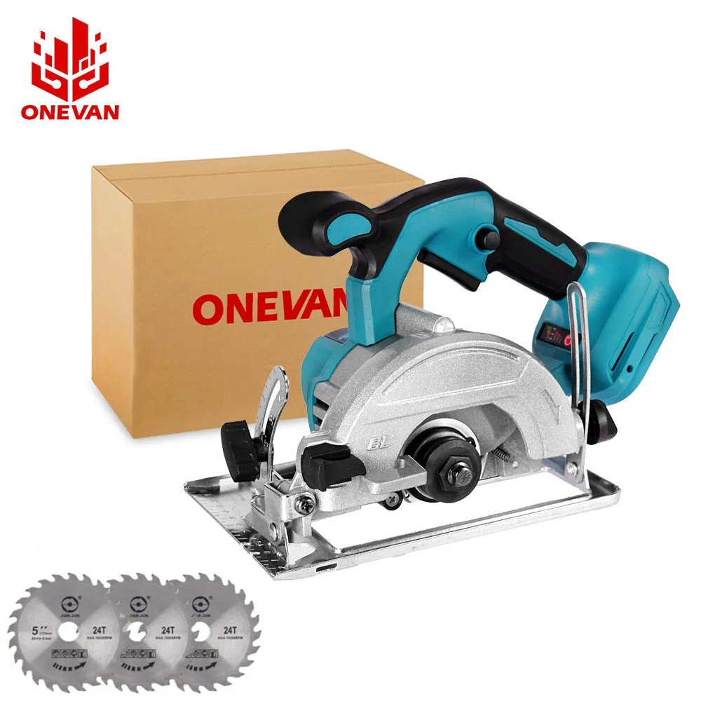 ONEVAN 5Inch Brushless Wireless Electric Circular Saw 125mm Angle Adjustbale Wood Cutting Power Tool For Makita 18V Battery
ONEVAN 5Inch Brushless Wireless Electric Circular Saw 125mm Angle Adjustbale Wood Cutting Power Tool For Makita 18V Battery