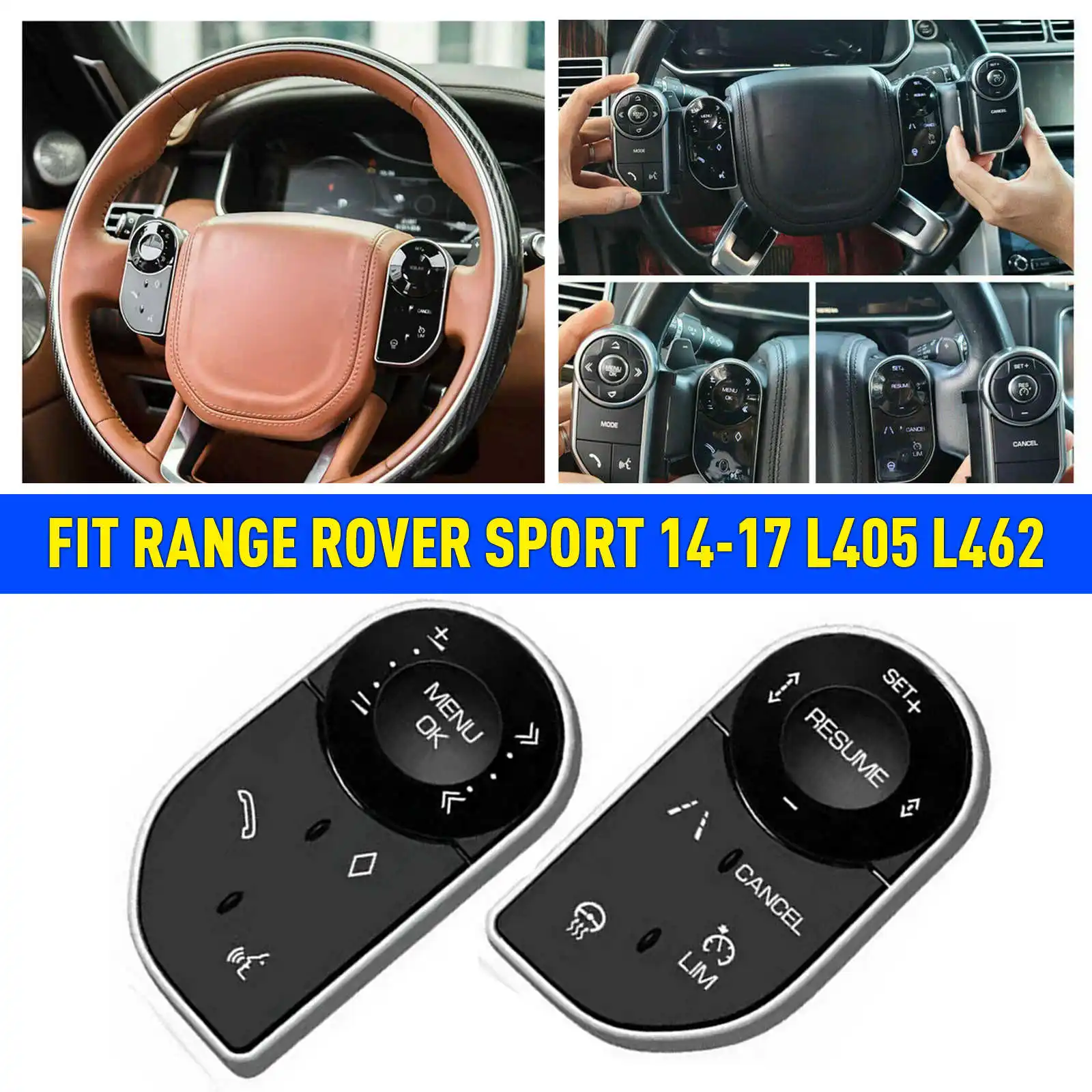 Комплект кнопок переключения рулевого колеса Fit Range Rover Sport 14-17 L405 L462
Комплект кнопок переключения рулевого колеса Fit Range Rover Sport 14-17 L405 L462