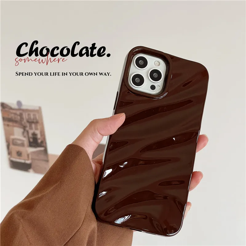 for iPhone 14 Pro Max Case Luxury 3D Silk Chocolate Brown Color 13 Pro 11 12 Drape Cover for iPhone 12 Pro Max 14 Silicone Cases
for iPhone 14 Pro Max Case Luxury 3D Silk Chocolate Brown Color 13 Pro 11 12 Drape Cover for iPhone 12 Pro Max 14 Silicone Cases