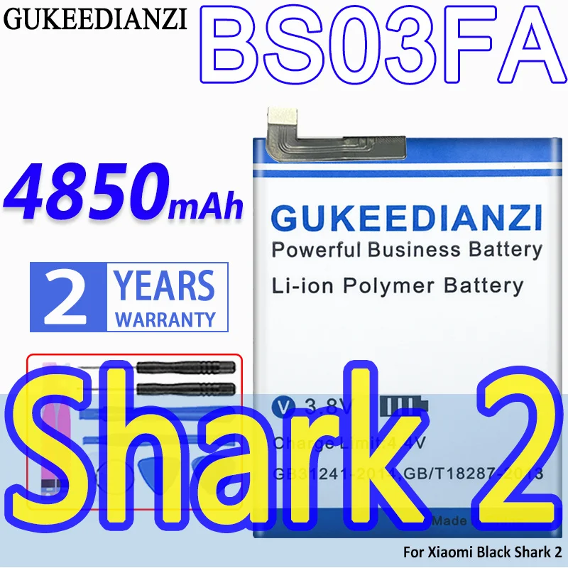 High Capacity GUKEEDIANZI Battery BS03FA 4850mAh For Xiaomi Black Shark 2 Shark2
High Capacity GUKEEDIANZI Battery BS03FA 4850mAh For Xiaomi Black Shark 2 Shark2