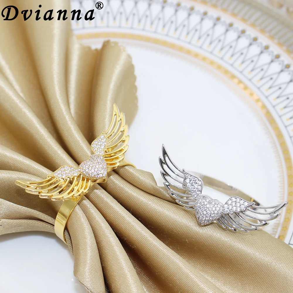 6Pcs Gold Angel Wing Napkin Rings Crystal Napkin Buckle for Christmas Wedding Parties Dinners Table Decorations HWD155
6Pcs Gold Angel Wing Napkin Rings Crystal Napkin Buckle for Christmas Wedding Parties Dinners Table Decorations HWD155