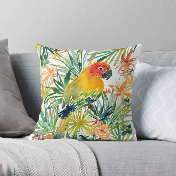 

Sonia The Sun Conure Printing Throw Pillow Cover Square Car Decorative Cushion Fashion Bedroom Hotel Waist Pillows not include