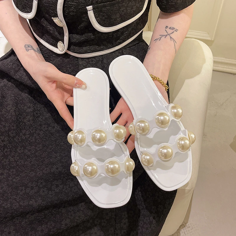 Outer Wear Beach Flat Sandals Women 2022 Summer New Fashion Color Matching Pearl Square Toe Open-toe Women's Shoes
Outer Wear Beach Flat Sandals Women 2022 Summer New Fashion Color Matching Pearl Square Toe Open-toe Women's Shoes