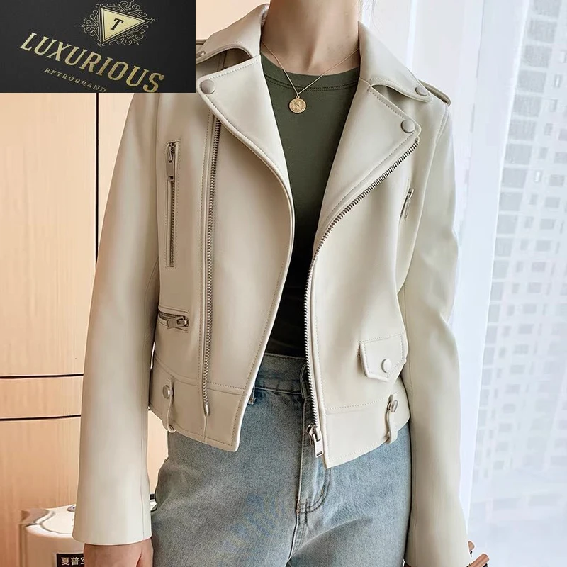 Fashion Motorcycle Sheepskin Jackets for Women 2023 Fall Winter Zipper Ladies Short Genuine Leather
Fashion Motorcycle Sheepskin Jackets for Women 2023 Fall Winter Zipper Ladies Short Genuine Leather