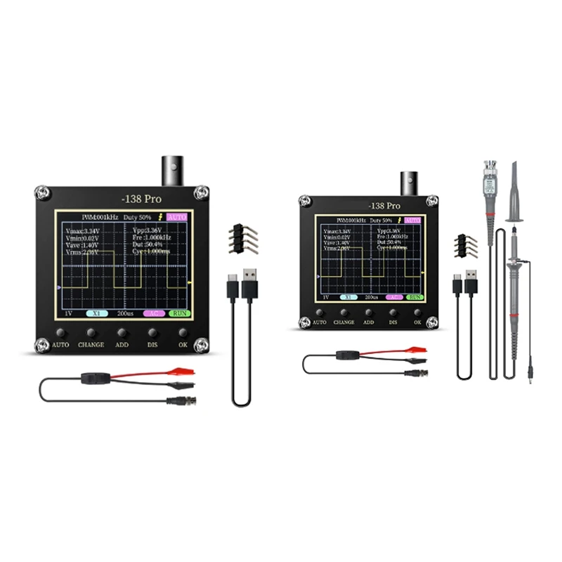 138 PRO Oscilloscope Digital Oscilloscope 200 Msa/S,Khz,Analog Bandwidth, Supports Auto,80 Khz PWM And Firmware Upgrades (A)
138 PRO Oscilloscope Digital Oscilloscope 200 Msa/S,Khz,Analog Bandwidth, Supports Auto,80 Khz PWM And Firmware Upgrades (A)