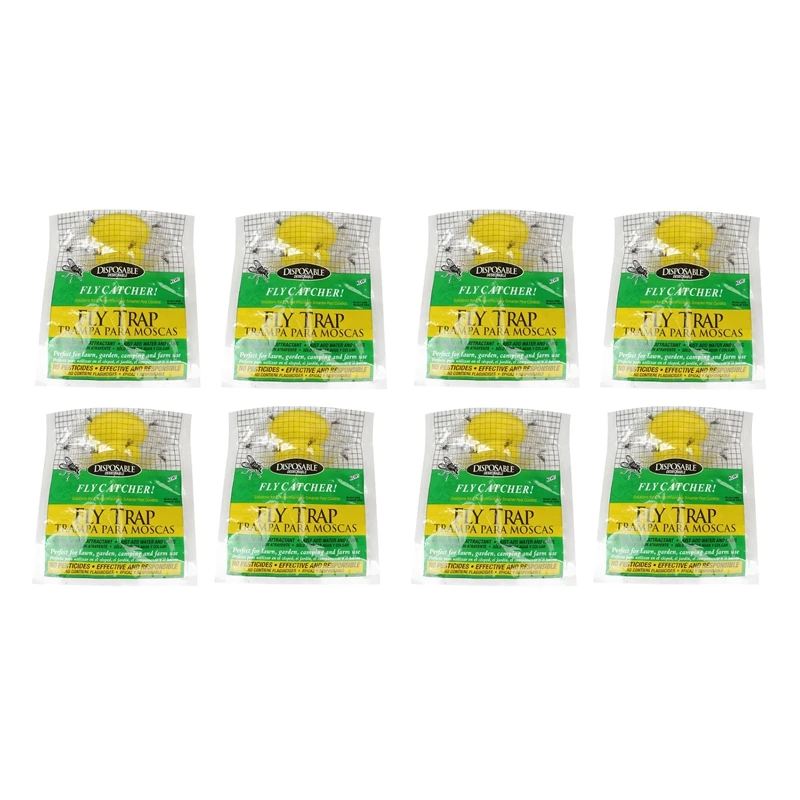 8Pcs Disposable Fly Control Trap Hanging Flycatcher Bag Garden Outdoor Catcher Bug Moth Insect Killer
8Pcs Disposable Fly Control Trap Hanging Flycatcher Bag Garden Outdoor Catcher Bug Moth Insect Killer