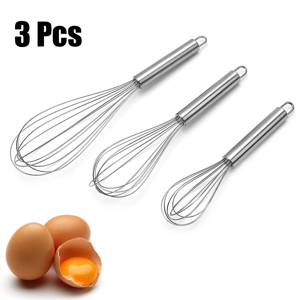 3pcs Hand Pressure Semi-automatic Egg Beater Stainless Steel Baking Utensil Milk Cream Butter Whisk Manual Mixer Kitchen Tools
3pcs Hand Pressure Semi-automatic Egg Beater Stainless Steel Baking Utensil Milk Cream Butter Whisk Manual Mixer Kitchen Tools