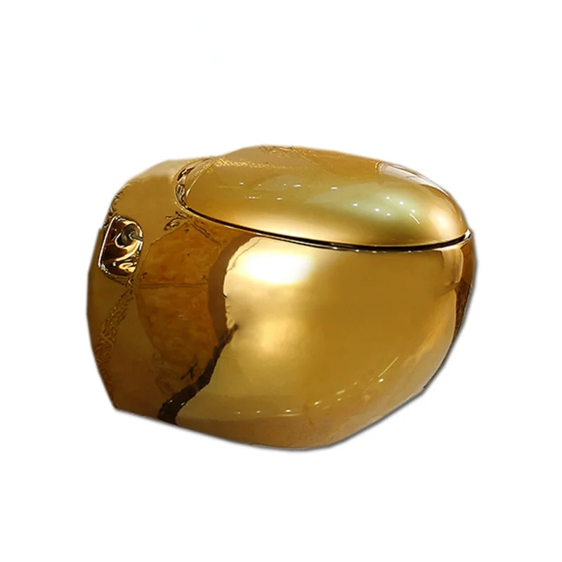 Western style hanging wc electroplating ceramic egg shape gold wall hung toilet
Western style hanging wc electroplating ceramic egg shape gold wall hung toilet
