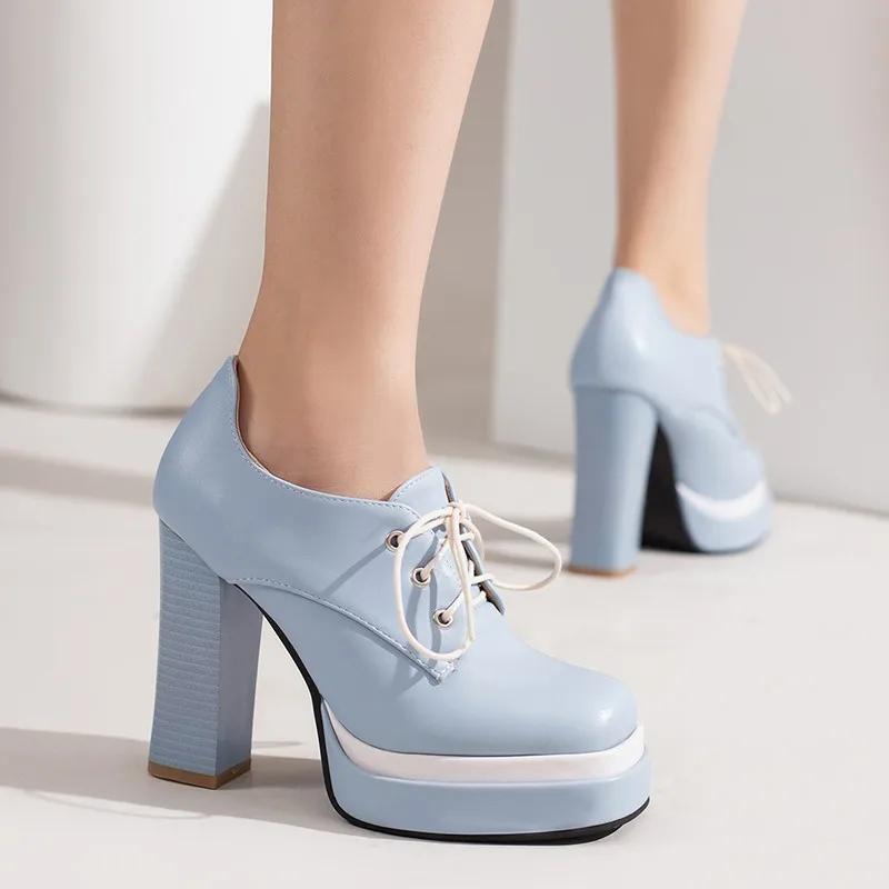 Quality Ladies Platform High Heels Women Square Toe Lace Up Sexy Fashion Casual Party Gladiator Shoes Women's Pumps 2022 Size 43
Quality Ladies Platform High Heels Women Square Toe Lace Up Sexy Fashion Casual Party Gladiator Shoes Women's Pumps 2022 Size 43