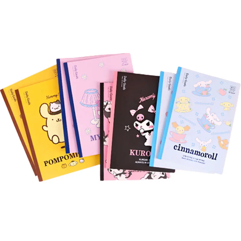 Sanrios Kuromi Cinnamoroll My Melody Pompom Purins Hellokittys Anime Kawaii Horizontal Line Record Notebook General Workbook
Sanrios Kuromi Cinnamoroll My Melody Pompom Purins Hellokittys Anime Kawaii Horizontal Line Record Notebook General Workbook