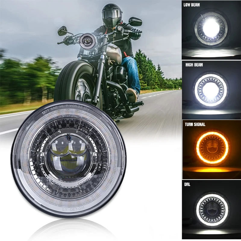 Universal 7inch H4 Motorcycle Led Headlight for Motor JEEP Wrangler JK Harley Touring Classic Electra Road King Yamaha Honda
Universal 7inch H4 Motorcycle Led Headlight for Motor JEEP Wrangler JK Harley Touring Classic Electra Road King Yamaha Honda