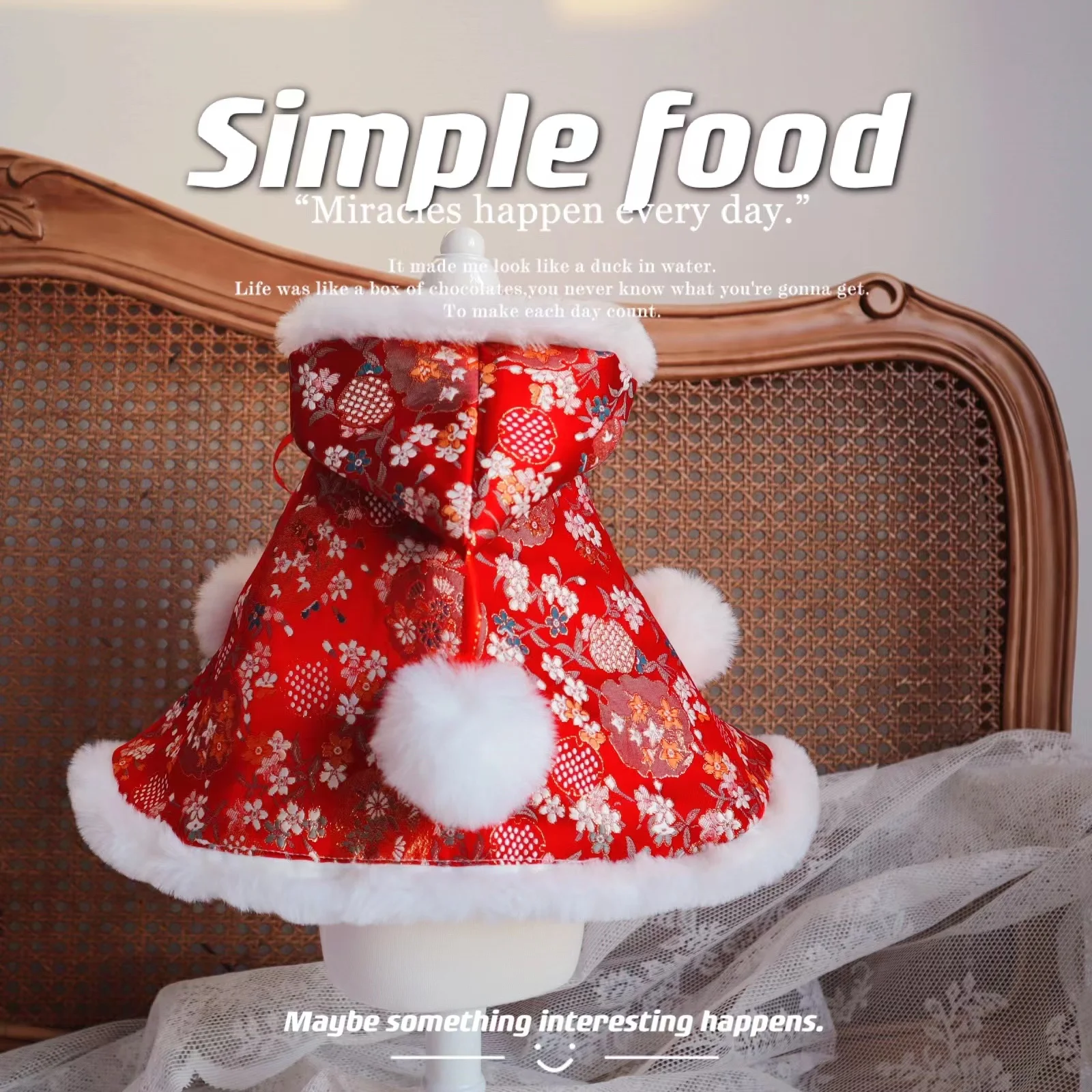 Dog Chinese New Year Shawl, festive new year clothes, cat Chinese style, traditional clothing cape
Dog Chinese New Year Shawl, festive new year clothes, cat Chinese style, traditional clothing cape