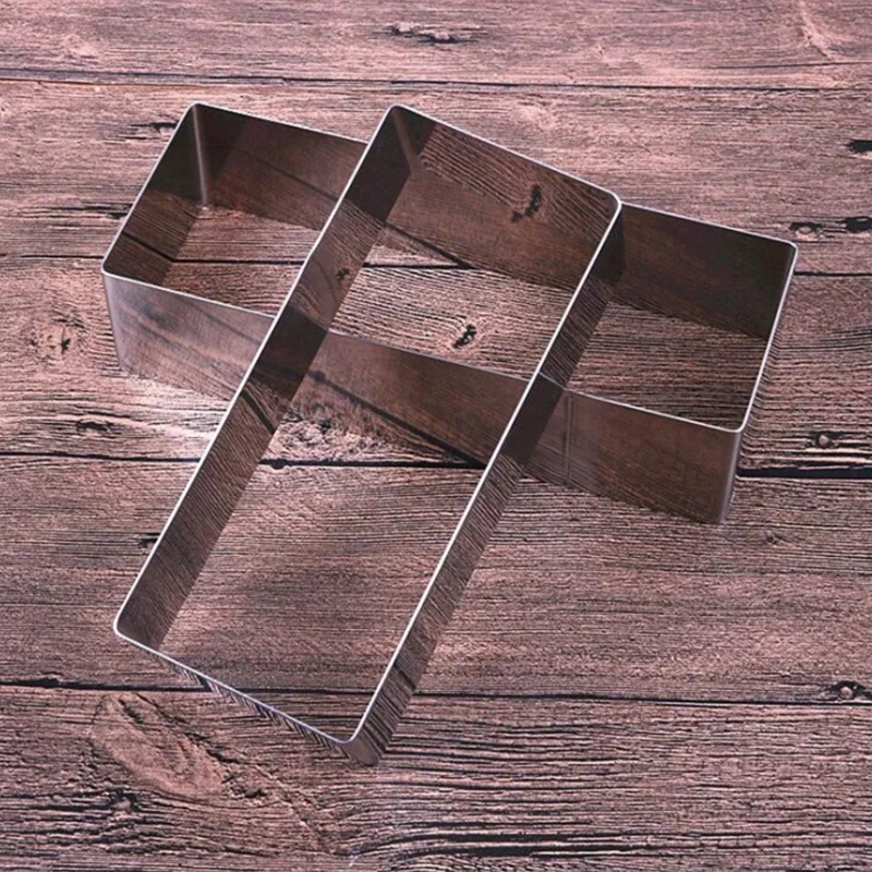Stainless Steel Mousse Ring Rectangle Cake Ring Wedding Birthday Party Cookie Cutters Mousse Baking Cake Mold Tiramisu Bakeware
Stainless Steel Mousse Ring Rectangle Cake Ring Wedding Birthday Party Cookie Cutters Mousse Baking Cake Mold Tiramisu Bakeware