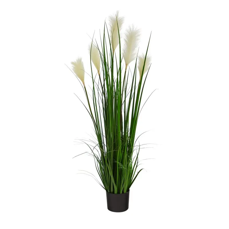 Leaves Gorgeous 4' Green Plastic Artificial Plant Leaves with Plume Grass Look. 
Leaves Gorgeous 4' Green Plastic Artificial Plant Leaves with Plume Grass Look.