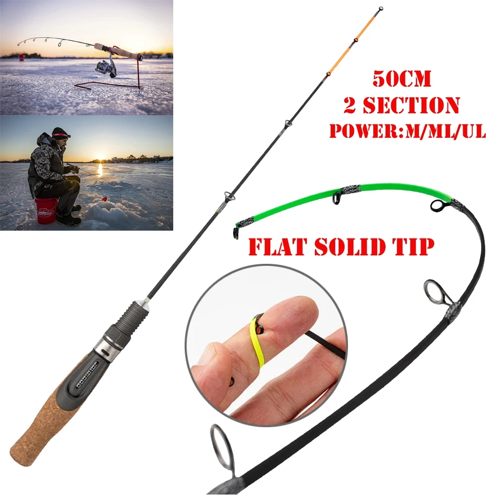 Ul Ml Winter Fishing Rod Soft Tip 50Cm Ice Fishing Rod with Flat Tip High Quality Fiber Glass Tip Cork Handle Baitcasting Rod
Ul Ml Winter Fishing Rod Soft Tip 50Cm Ice Fishing Rod with Flat Tip High Quality Fiber Glass Tip Cork Handle Baitcasting Rod
