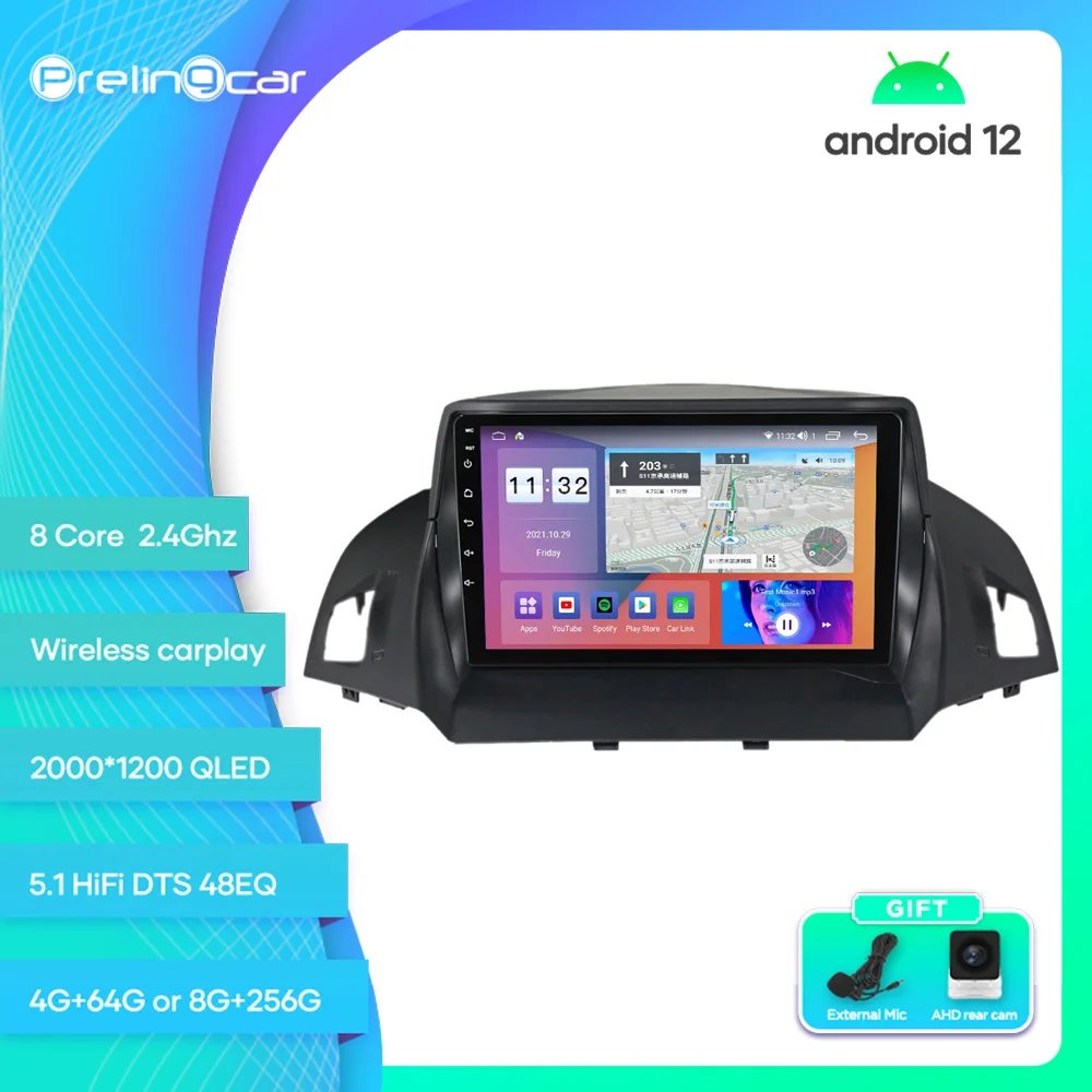 For Ford Kuga 2012-2019 Years Android 12 Car Monitor 8 256g Carplay RDS GPS Built 2din Radio DVD Player 5.1HIFI DTS
For Ford Kuga 2012-2019 Years Android 12 Car Monitor 8 256g Carplay RDS GPS Built 2din Radio DVD Player 5.1HIFI DTS
