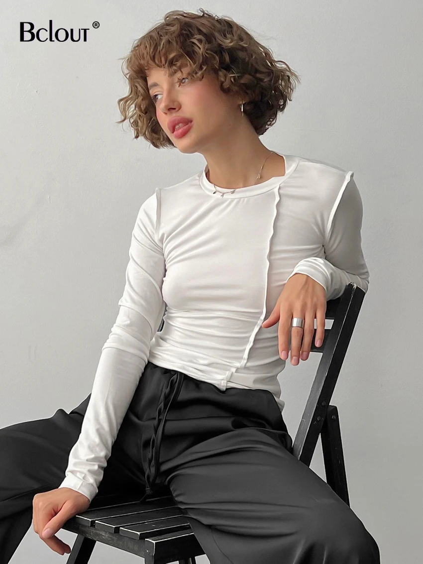 Bclout, зимние белые топы для женщин Y2k, модные однотонные плиссированные эластичные Топы с длинным рукавом, повседневные праздничные притален...
Bclout, зимние белые топы для женщин Y2k, модные однотонные плиссированные эластичные Топы с длинным рукавом, повседневные праздничные притален...