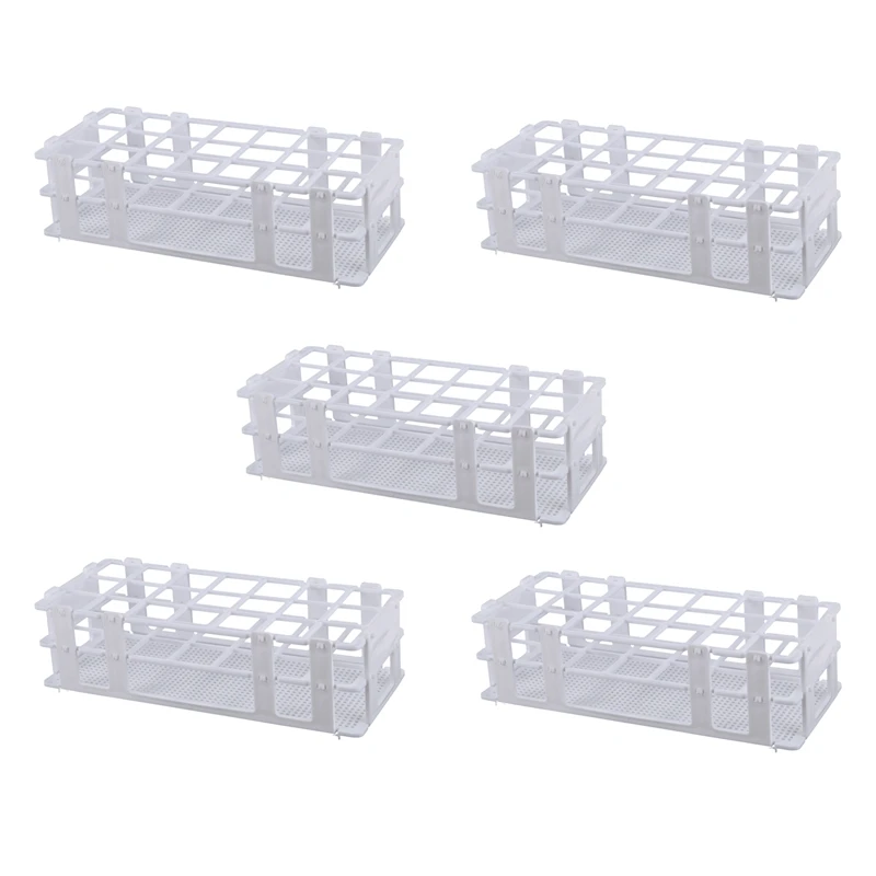 5X Plastic Test Tube Rack For 30Mm Tube, 21 Well, White,Detachable (21 Hole) 
5X Plastic Test Tube Rack For 30Mm Tube, 21 Well, White,Detachable (21 Hole)