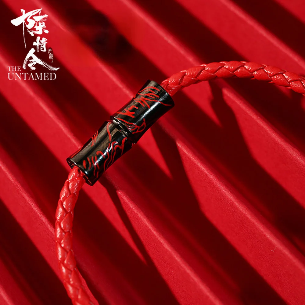 

Anime Mo Dao Zu Shi The Untamed Wei Wuxian Lan Wangji MDZS Leather Red Rope Weave Bracelet For Women Official Cosplay CQL C