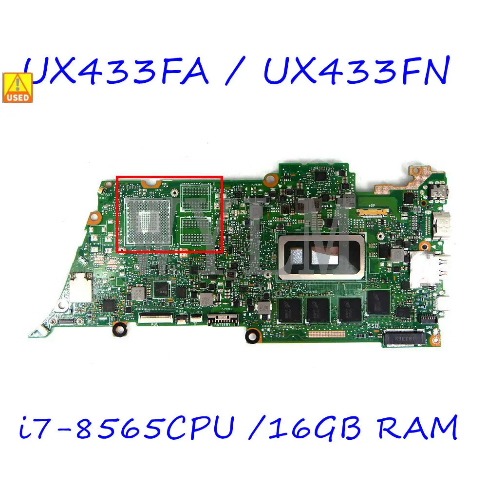Used UX433FA FOR ASUS ZenBook 13 i7-8565CPU 16GB RAM Mainboard For UX433FN Laptop Motherboard REV2.0 100% Test
Used UX433FA FOR ASUS ZenBook 13 i7-8565CPU 16GB RAM Mainboard For UX433FN Laptop Motherboard REV2.0 100% Test