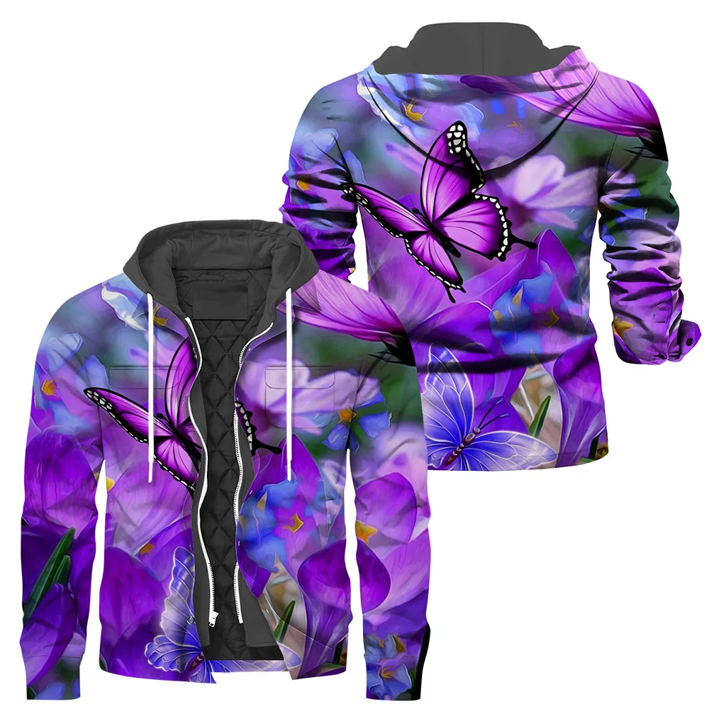 HXFashion куртка с животными Красивые цветочные бабочки 3D печать на молнии толстовки с хлопковой подкладкой Утепленные Пальто мужская женская одежда
HXFashion куртка с животными Красивые цветочные бабочки 3D печать на молнии толстовки с хлопковой подкладкой Утепленные Пальто мужская женская одежда