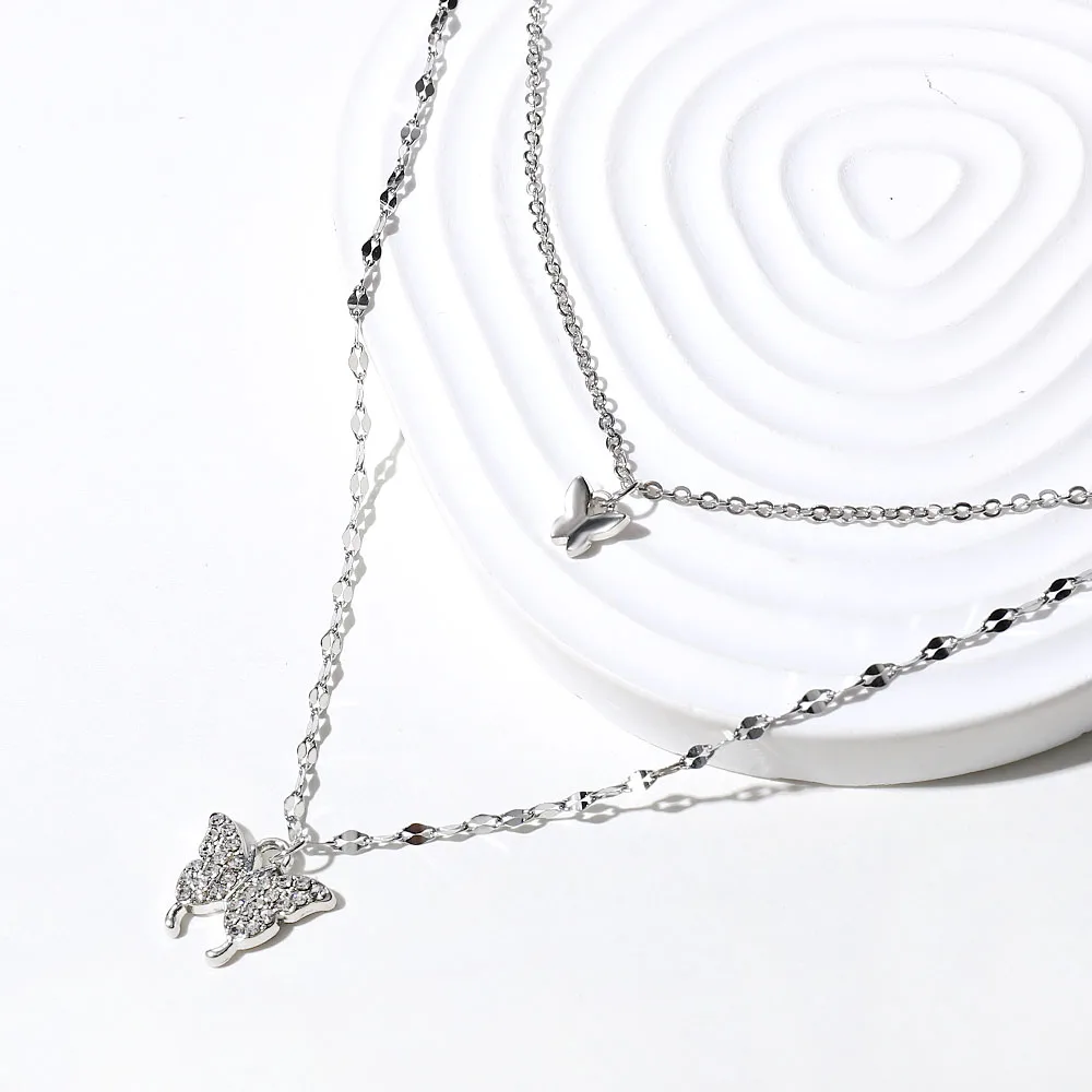 2022 Shiny Butterfly Necklace Female Exquisite Double Layer Pendant Clavicle Chain Necklace Wedding Party Jewelry Gifts
2022 Shiny Butterfly Necklace Female Exquisite Double Layer Pendant Clavicle Chain Necklace Wedding Party Jewelry Gifts