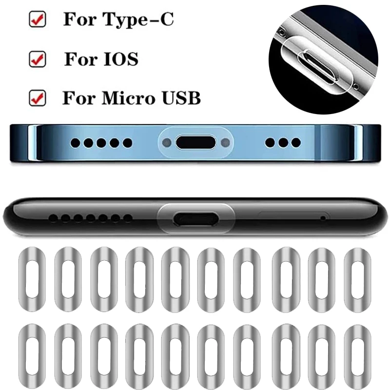 10PCS For IOS/Type-C/Micro USB Charging Port Universal Protective Film Sticker Anti-scratch Protector For Iphone Samsung Xiaomi 
10PCS For IOS/Type-C/Micro USB Charging Port Universal Protective Film Sticker Anti-scratch Protector For Iphone Samsung Xiaomi