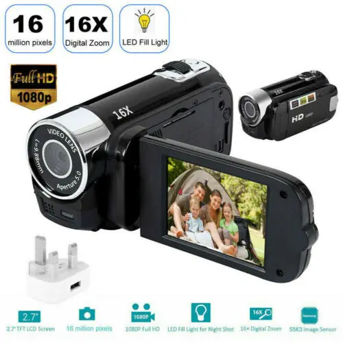 16X Цифровая видеокамера Full HD 1080P, видеокамера с зумом, видео регистратор YouTube
16X Цифровая видеокамера Full HD 1080P, видеокамера с зумом, видео регистратор YouTube