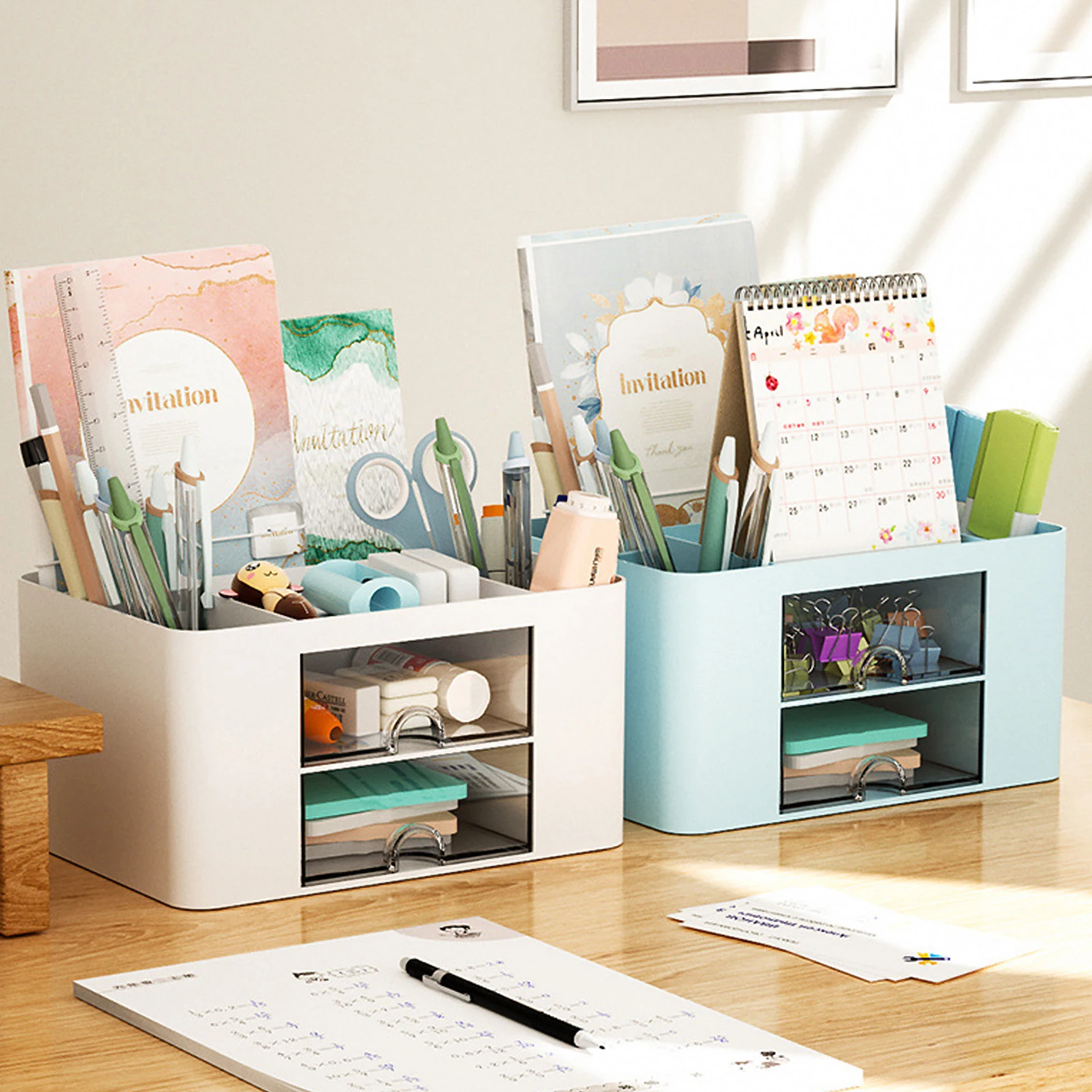Desktop Drawer Storage Box Transparent Cosmetics Organizer Student Pen Holder Creative Storage School Office Stationery Supplies
Desktop Drawer Storage Box Transparent Cosmetics Organizer Student Pen Holder Creative Storage School Office Stationery Supplies