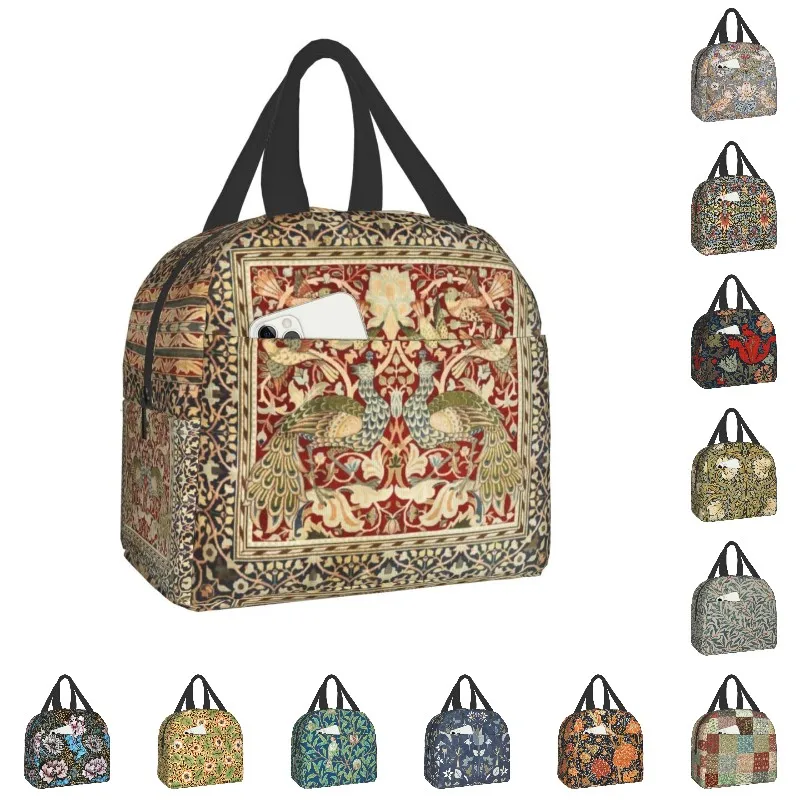 William Morris Floral Textile Print Thermal Insulated Lunch Bag Women Portable Lunch Box for Kids School Multifunction Food Bags
William Morris Floral Textile Print Thermal Insulated Lunch Bag Women Portable Lunch Box for Kids School Multifunction Food Bags