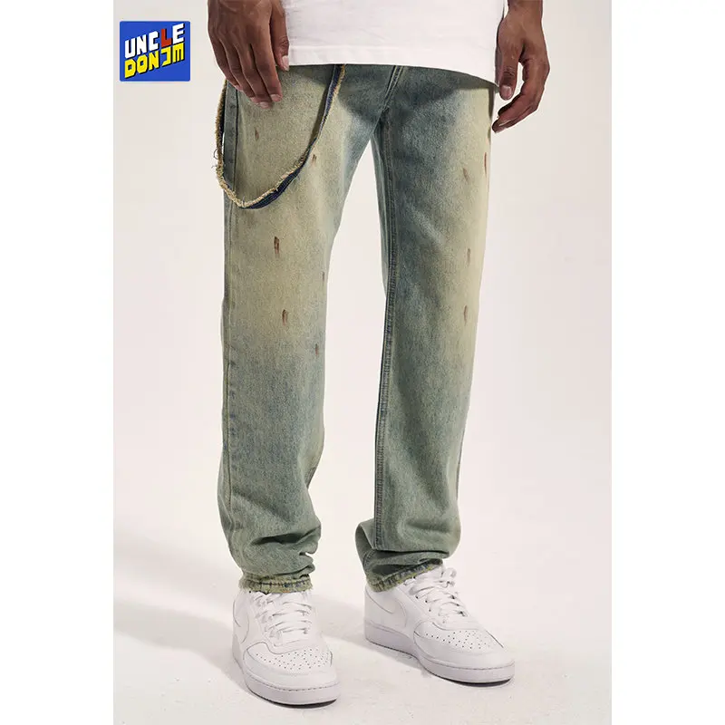 Splashed yellow wash vintage baggy jeans loose straight street wear trend jeans men y2k hombre distressed jeans for men
Splashed yellow wash vintage baggy jeans loose straight street wear trend jeans men y2k hombre distressed jeans for men