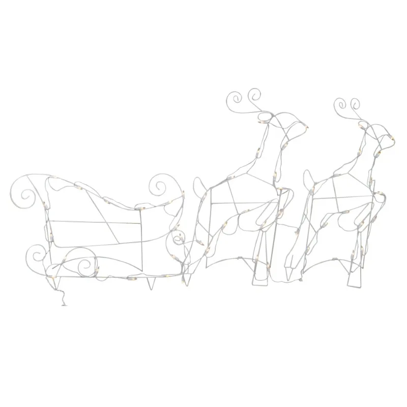 Освещенный олень и сани из 3 частей для наружного освещения
Освещенный олень и сани из 3 частей для наружного освещения