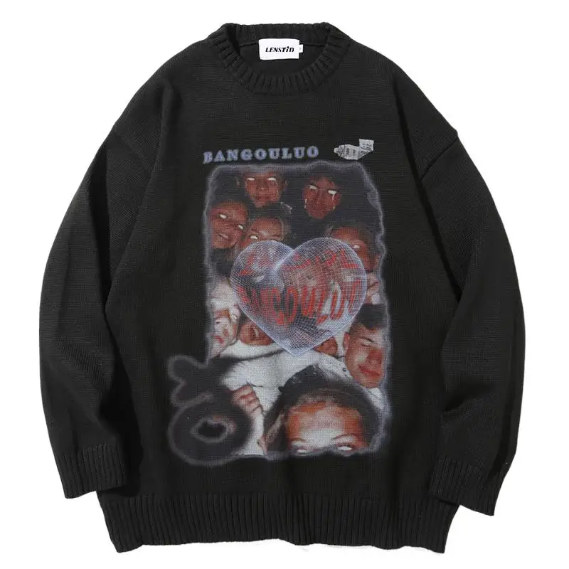 Men Hip Hop Knitted Jumper Sweaters People Heart Print 2021 Streetwear Harajuku Autumn Oversize Casual Fashion Pullovers
Men Hip Hop Knitted Jumper Sweaters People Heart Print 2021 Streetwear Harajuku Autumn Oversize Casual Fashion Pullovers