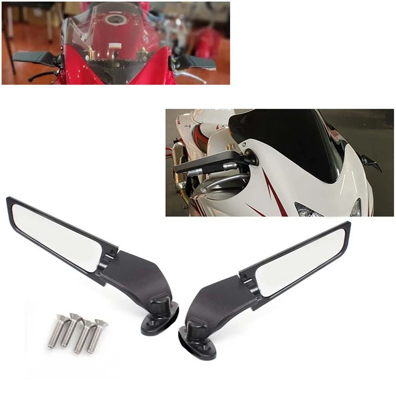 Motorcycle Rearview Mirrors Wind Wing Adjustable Rotating Side Mirrors For Suzuki GSXR600 GSX750 GSX-R1000 2005-2012
Motorcycle Rearview Mirrors Wind Wing Adjustable Rotating Side Mirrors For Suzuki GSXR600 GSX750 GSX-R1000 2005-2012