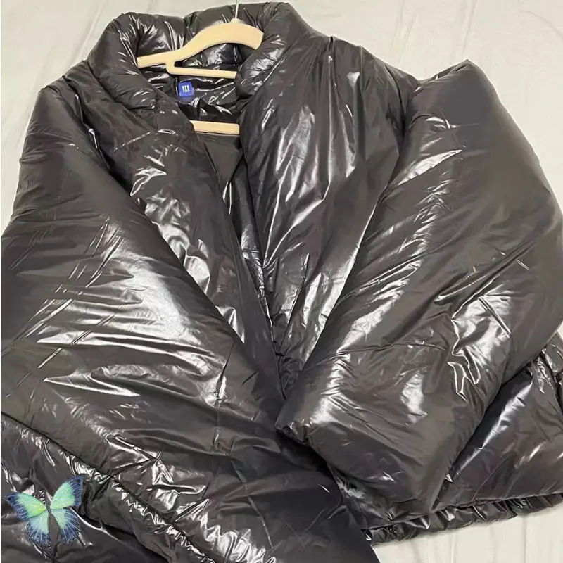 

KANYE Klein Blue Plastic Bag Down Padded Jacket Men Women Hip Hop Casual Thick Winter Bomber Bread Jackets