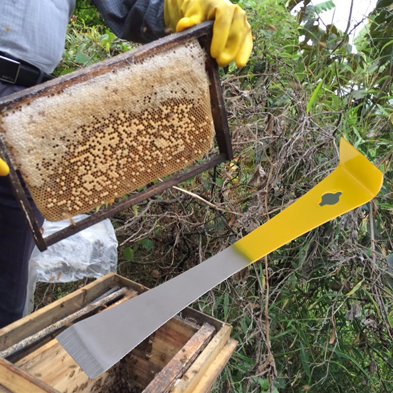 

1Pc Multi-function Scraper Apiculture J Shape Bee Hive Tools Handle Cut Honey Knife Hive Scraper Cleaning Beehives Equipment