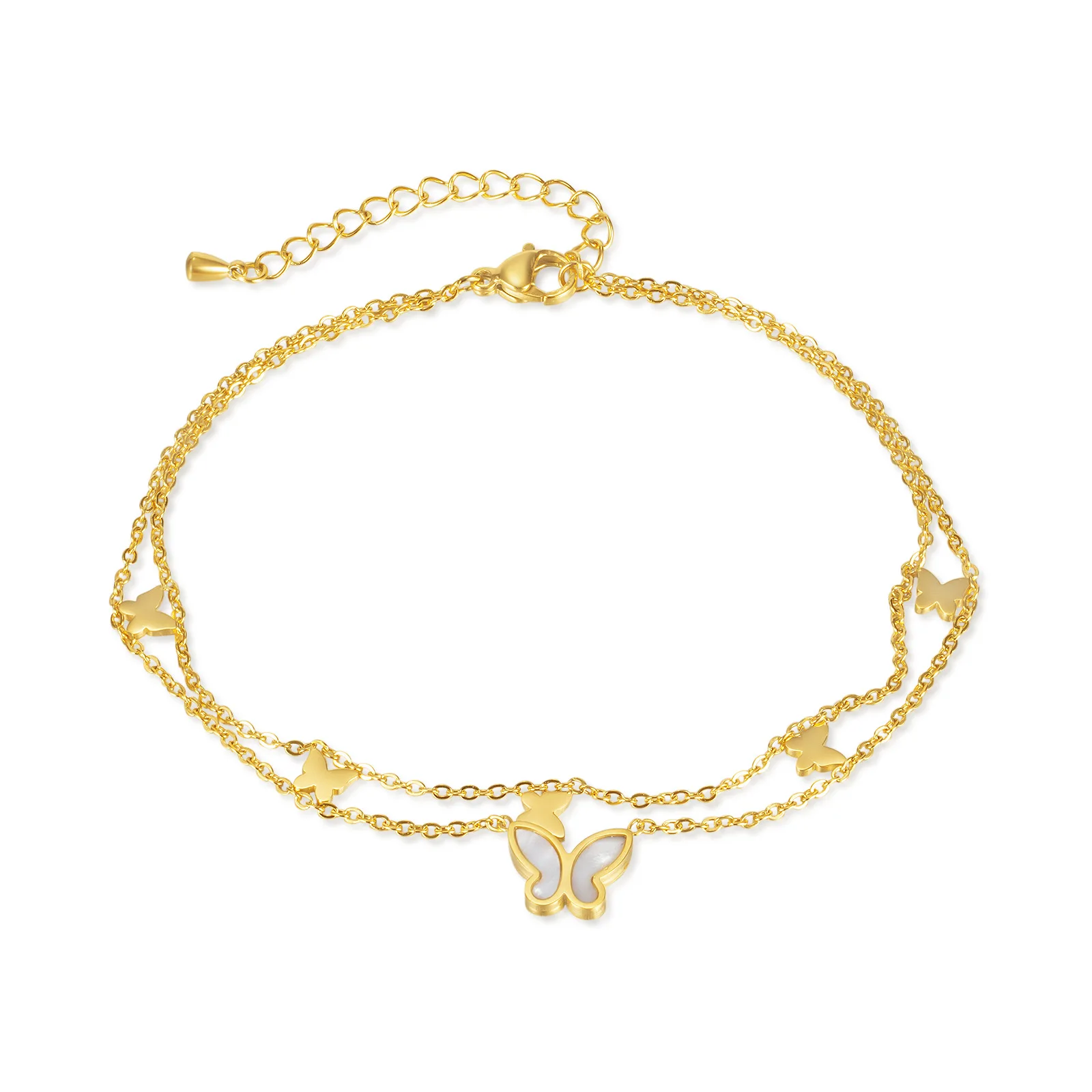 2022 New Titanium Steel Niche Design Double Butterfly Stainless Steel Anklets Female
2022 New Titanium Steel Niche Design Double Butterfly Stainless Steel Anklets Female