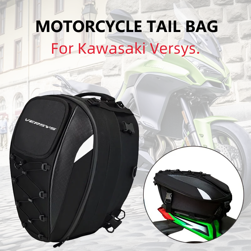 

Motorcycle Tail Bag For Kawasaki Versys 650 300 300X 1000 X300 2015-2022 Waterproof Large Capacity Multifunction Helmet