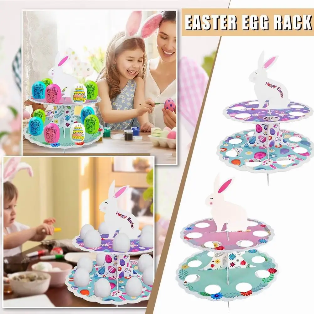 Handmade Colorful Easter Egg Stand 2 Tier Round Tray Easter Egg Cupcake Ornaments Display For Festival Party Creative Decoration
Handmade Colorful Easter Egg Stand 2 Tier Round Tray Easter Egg Cupcake Ornaments Display For Festival Party Creative Decoration