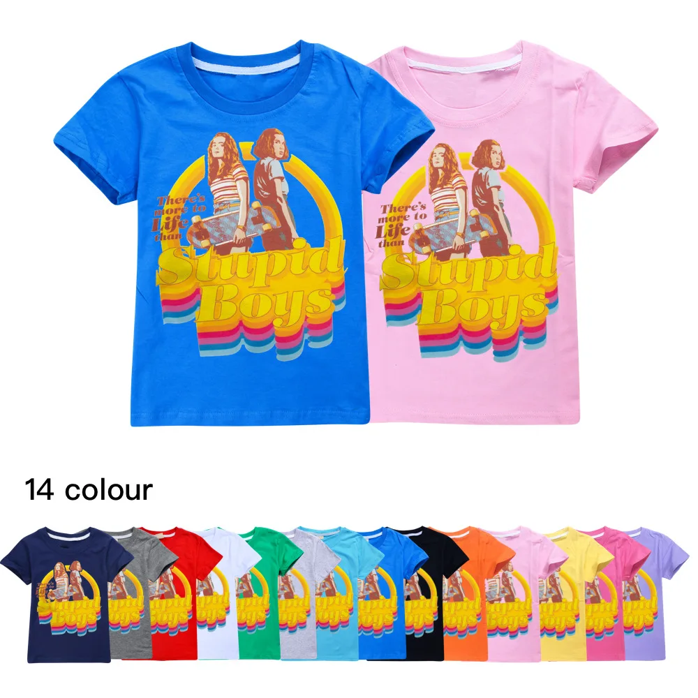 New Summer Stranger Things 4 Kids Clothes Cotton Short-sleeved T-shirts Children Tees Cartoon Teenager Tops Boys Girls Clothing
New Summer Stranger Things 4 Kids Clothes Cotton Short-sleeved T-shirts Children Tees Cartoon Teenager Tops Boys Girls Clothing