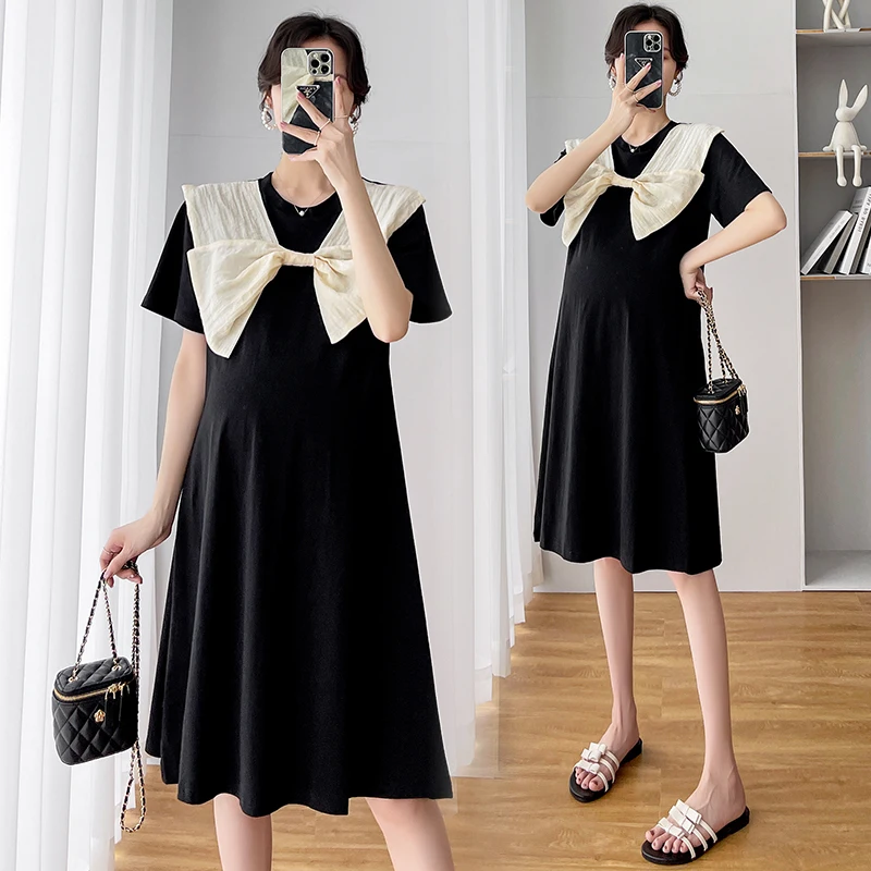 8839# Big Bow Patchwork Cotton Maternity Dress Sweet Lovely Stylish A Line Loose Clothes for Pregnant Women Casual Pregnancy
8839# Big Bow Patchwork Cotton Maternity Dress Sweet Lovely Stylish A Line Loose Clothes for Pregnant Women Casual Pregnancy