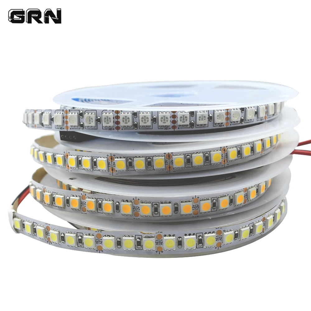 

DC12V 5050 LED Strip LIghts 1m 2m 3m 4m 5m 60leds/m 120leds/m Flexible Strips for Bedroom Kitchen Cabinet Bookshelf Decoration