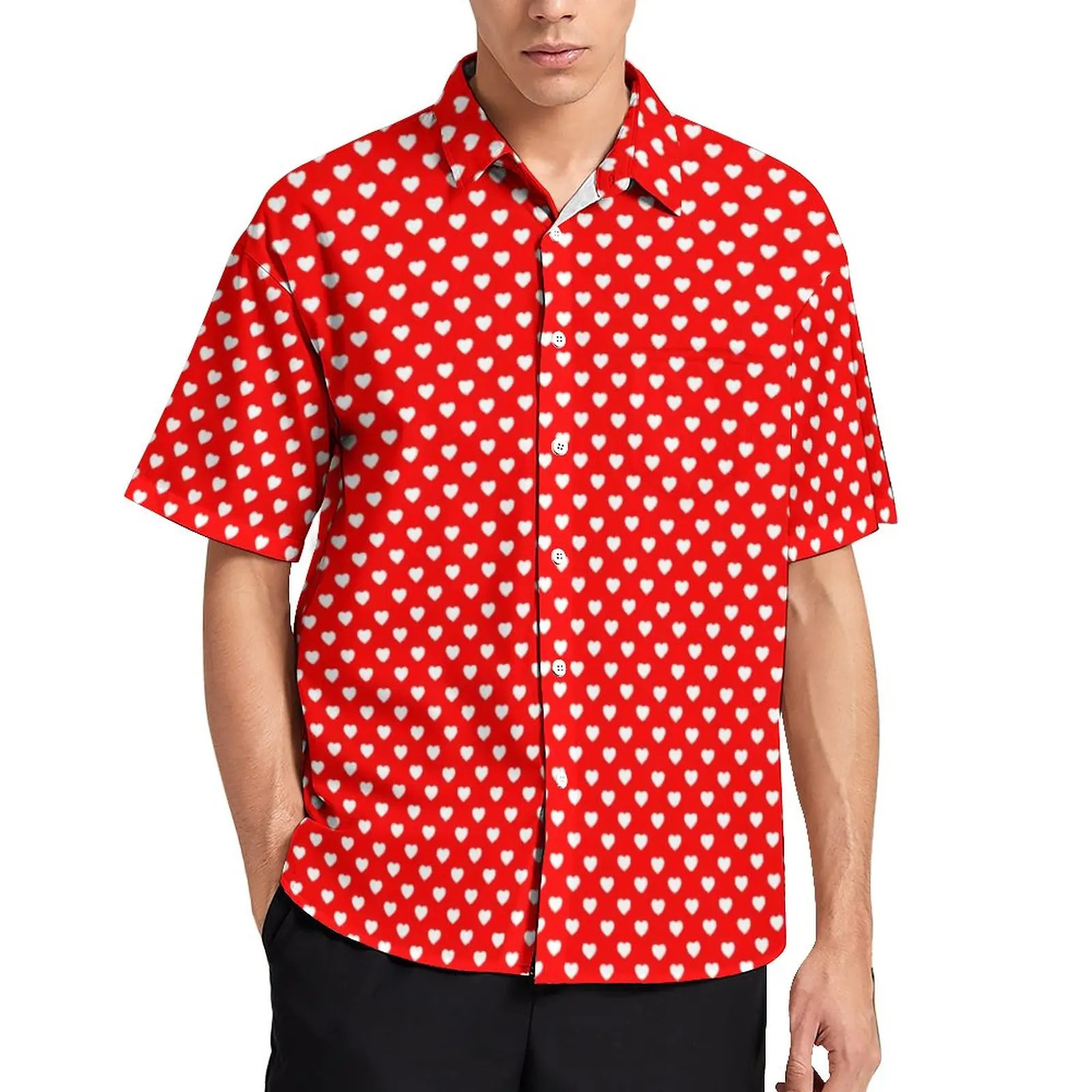 Hearts Polka Dot Casual Shirt Valentine's Day Beach Loose Shirt Hawaii Fashion Blouses Short Sleeve Graphic Oversize Clothes
Hearts Polka Dot Casual Shirt Valentine's Day Beach Loose Shirt Hawaii Fashion Blouses Short Sleeve Graphic Oversize Clothes