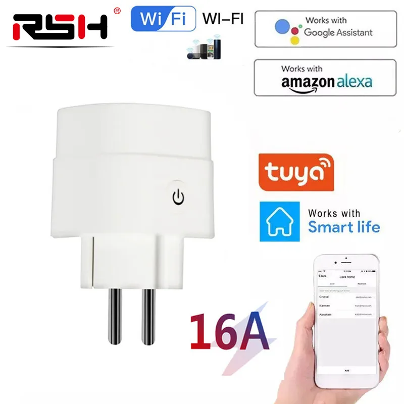 Tuya WiFi Smart Plug 16A EU Smart Socket With Power Monitor Timing Smart Life Support Alexa Google Home Yandex Smart Things
Tuya WiFi Smart Plug 16A EU Smart Socket With Power Monitor Timing Smart Life Support Alexa Google Home Yandex Smart Things