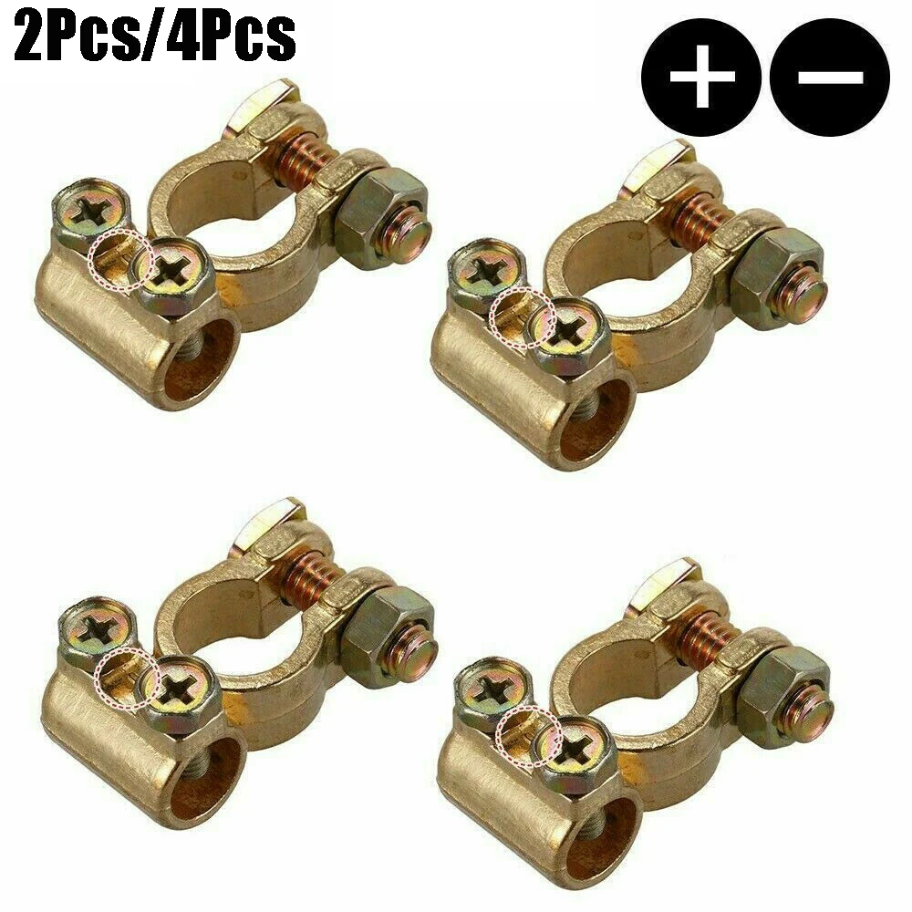 

Leisure Quick Release Battery Terminal Connectors Clamps Brass Caravan RV 12V Positive Negative Battery Terminal Cable Connector