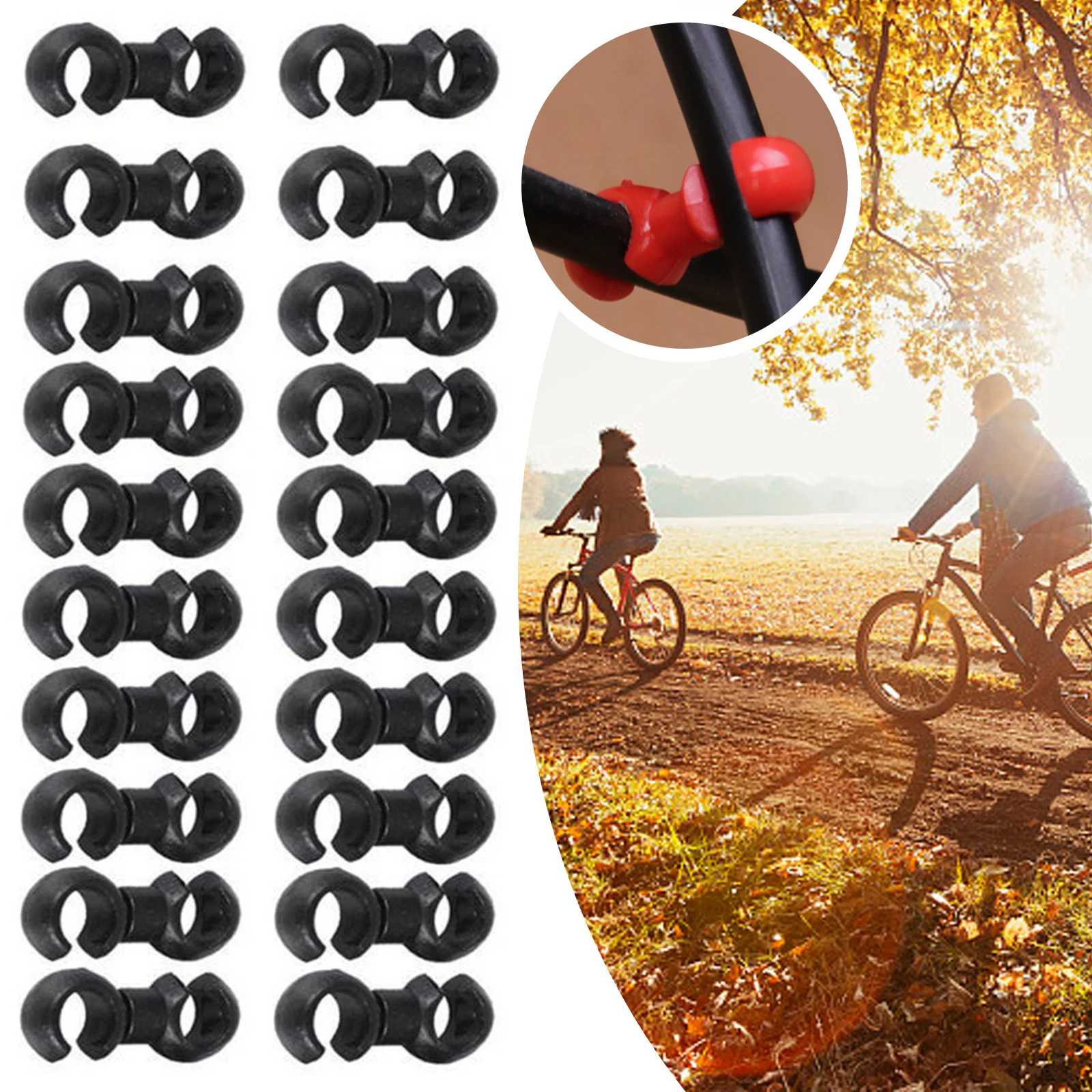Efficient and Reusable Collection Buckle Clips for Your Bike\\'s Brake and Derailleur Cables Available in 10 or 20 Pack
Efficient and Reusable Collection Buckle Clips for Your Bike\\'s Brake and Derailleur Cables Available in 10 or 20 Pack