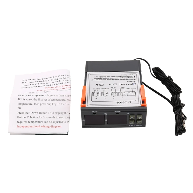 New Stc-3008 110-220V Dual Digital Thermostat Temperature Controller For Incubator Thermostat Hygrometer Dehumidifier Humidistat
New Stc-3008 110-220V Dual Digital Thermostat Temperature Controller For Incubator Thermostat Hygrometer Dehumidifier Humidistat